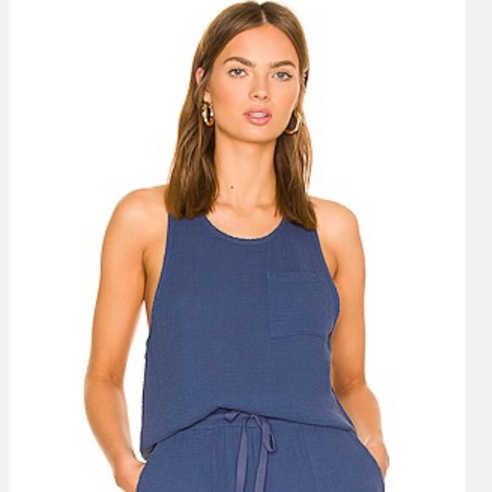 Bobi Blue Cotton Cause Tank Size XS